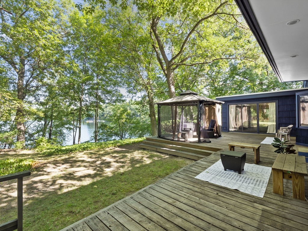 a view of a house with lounge chair