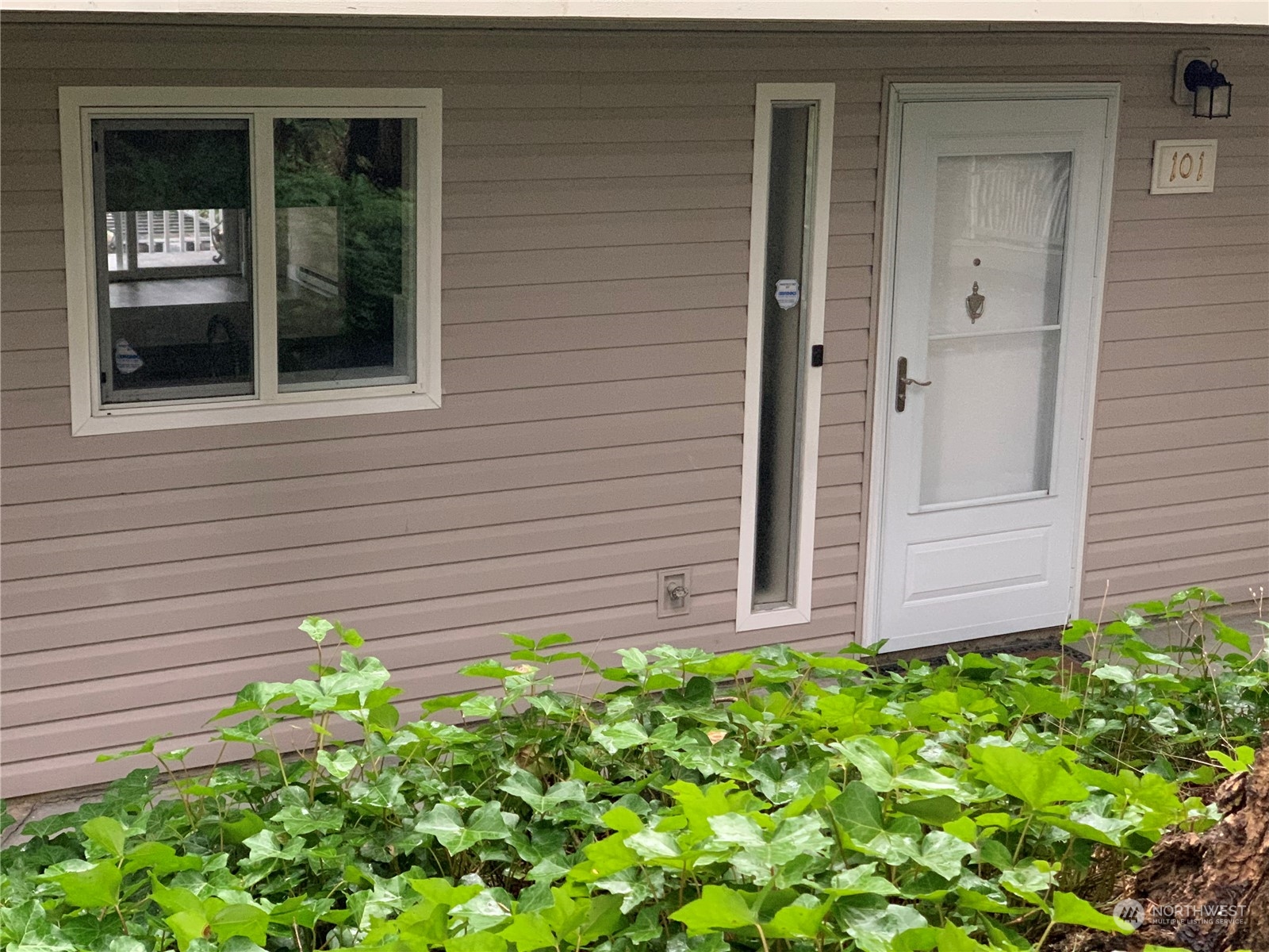 a view of front door of house