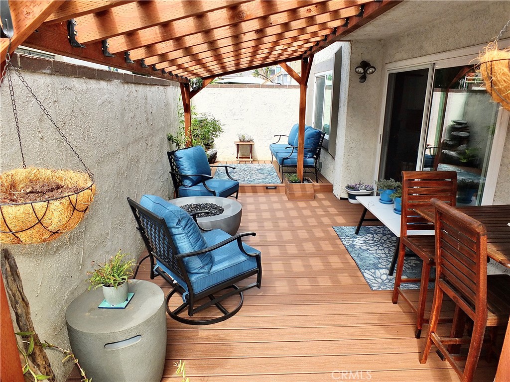 a outdoor space with furniture