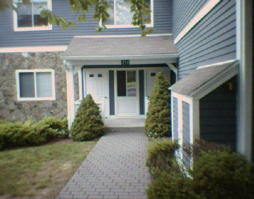 a view of a house with potted plants