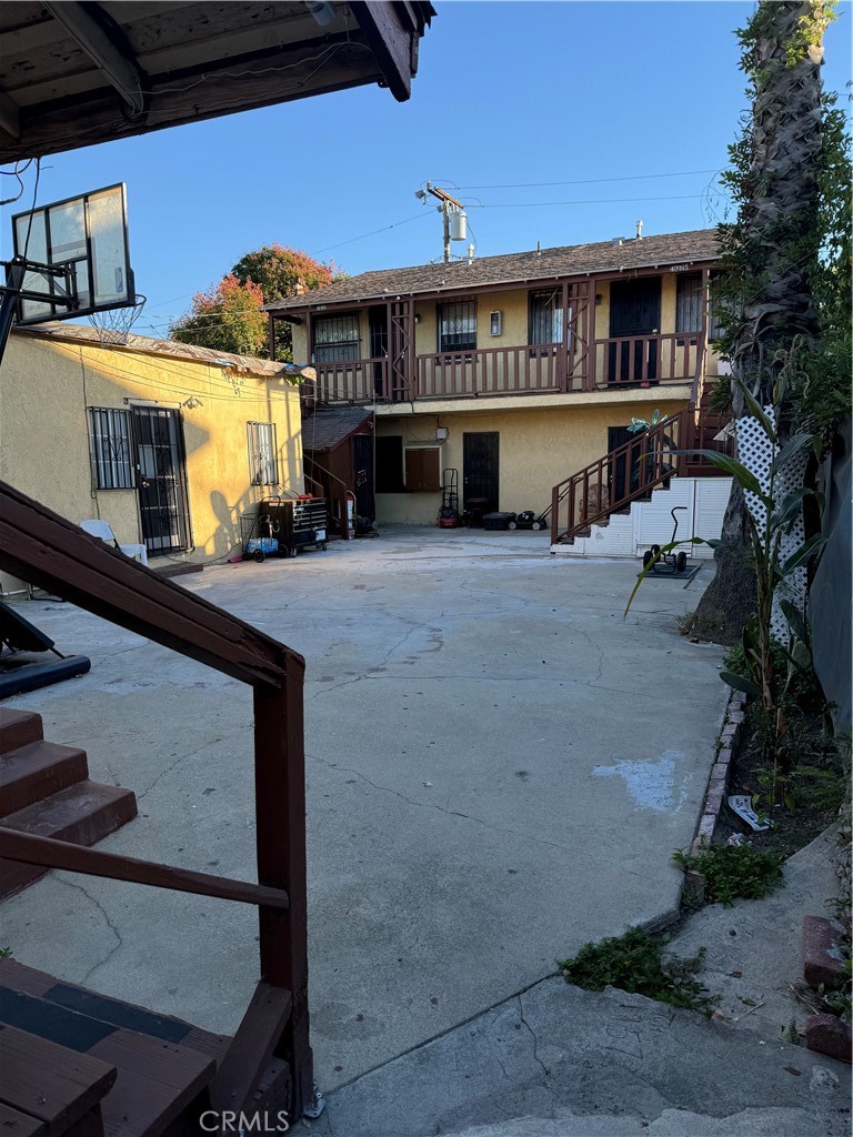 a view of a house with roof deck