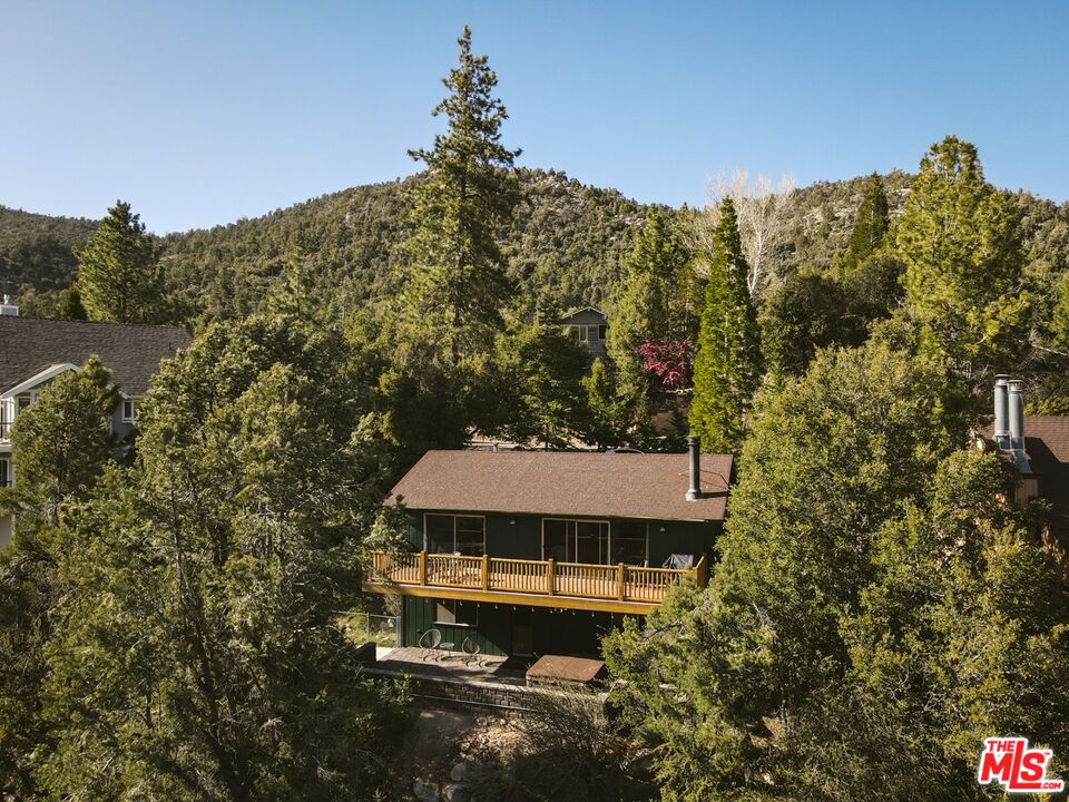 a aerial view of a house