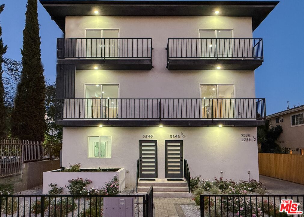 a view of a house with a balcony