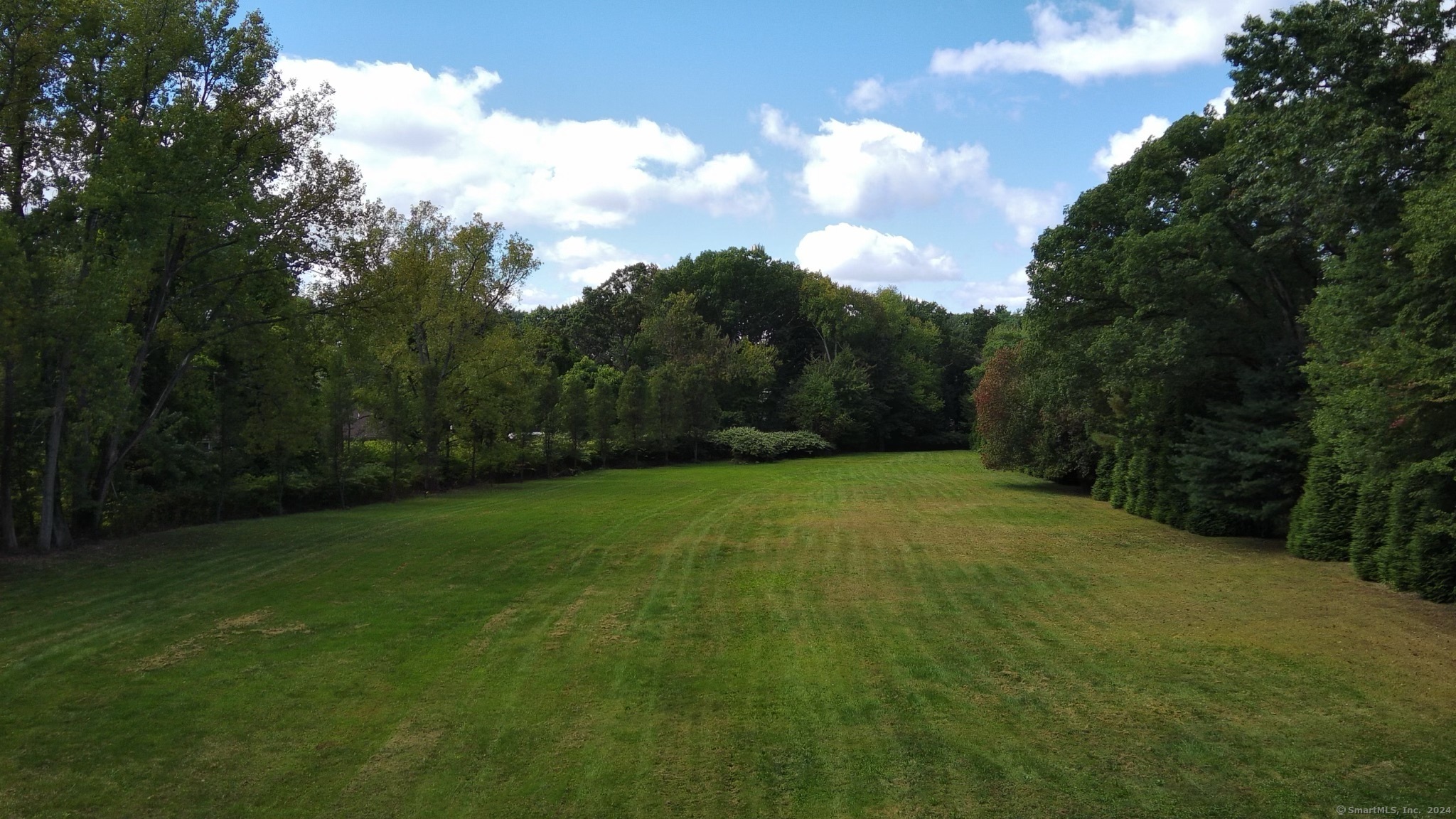 a view of a backyard of the house