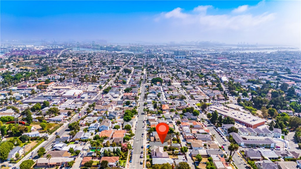 an aerial view of multiple house