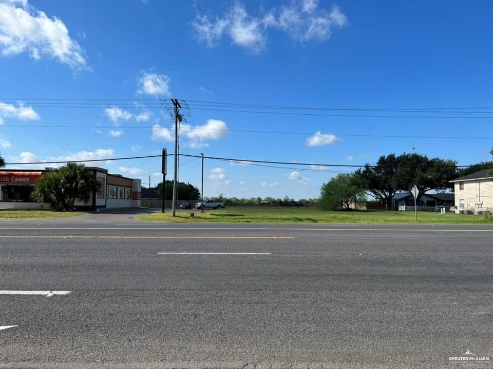 a building view with a street