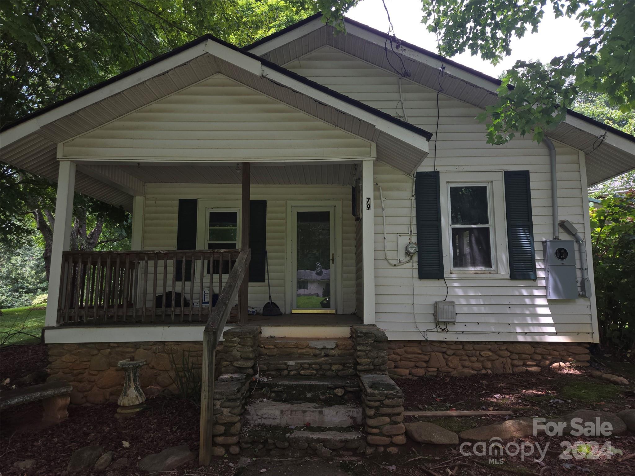 a front view of a house