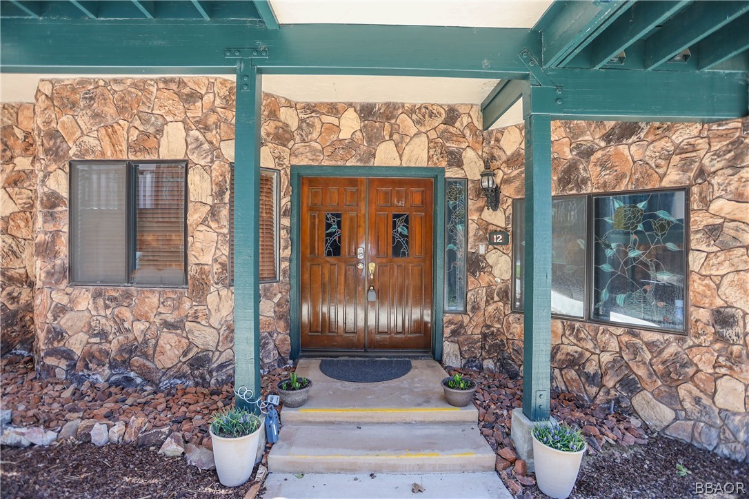 Front Glass and Wood Double Doors