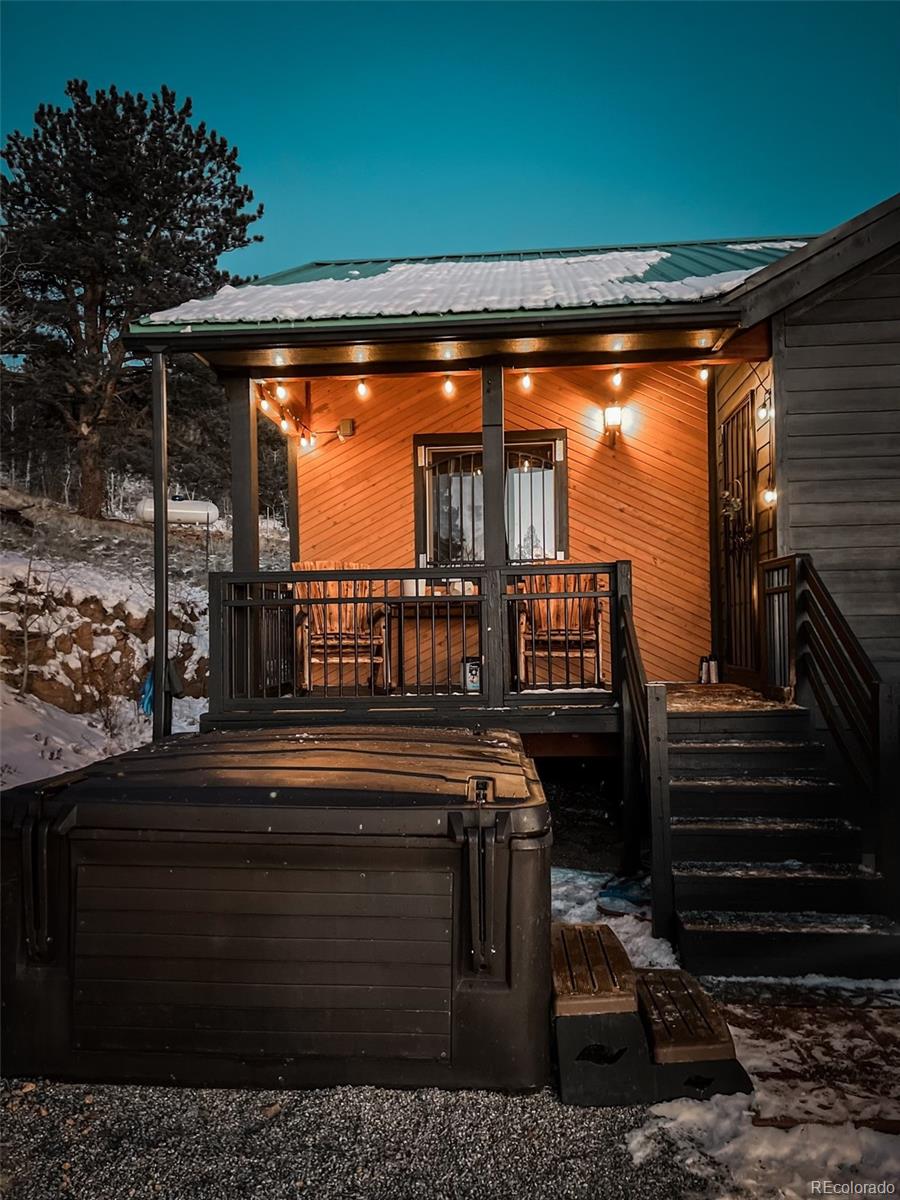 a view of outdoor space and deck