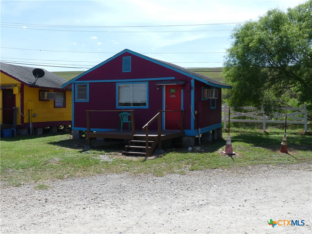 a view of backyard of house