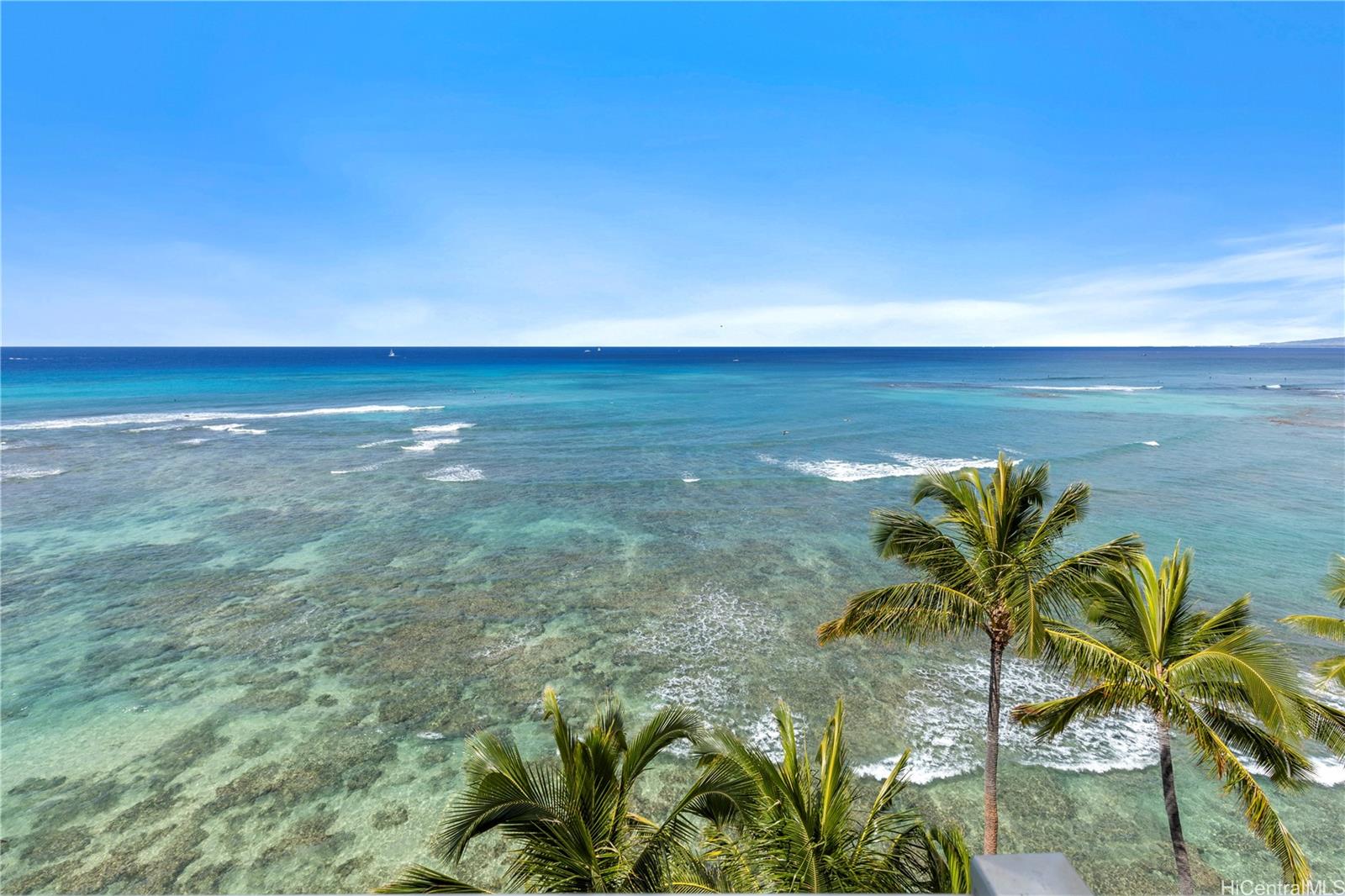 a view of a lake with a beach