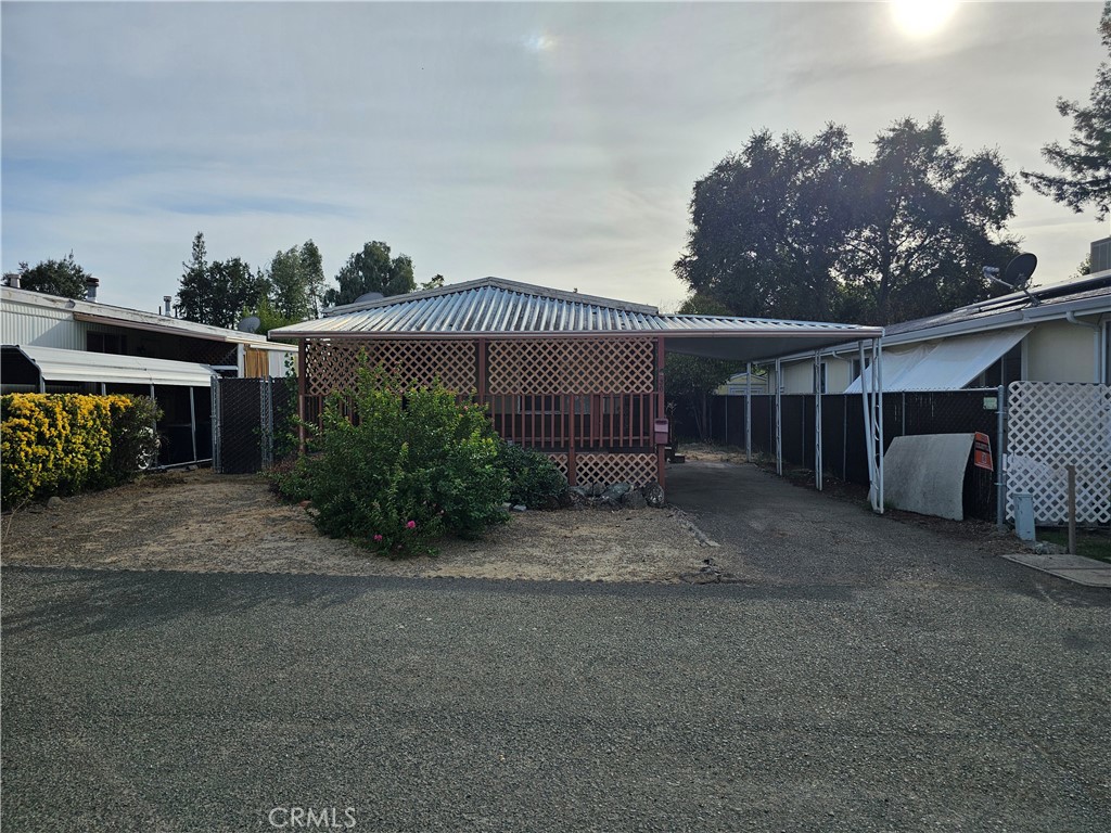 a house view with a garden space