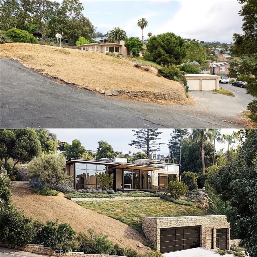 a view of a house with a yard