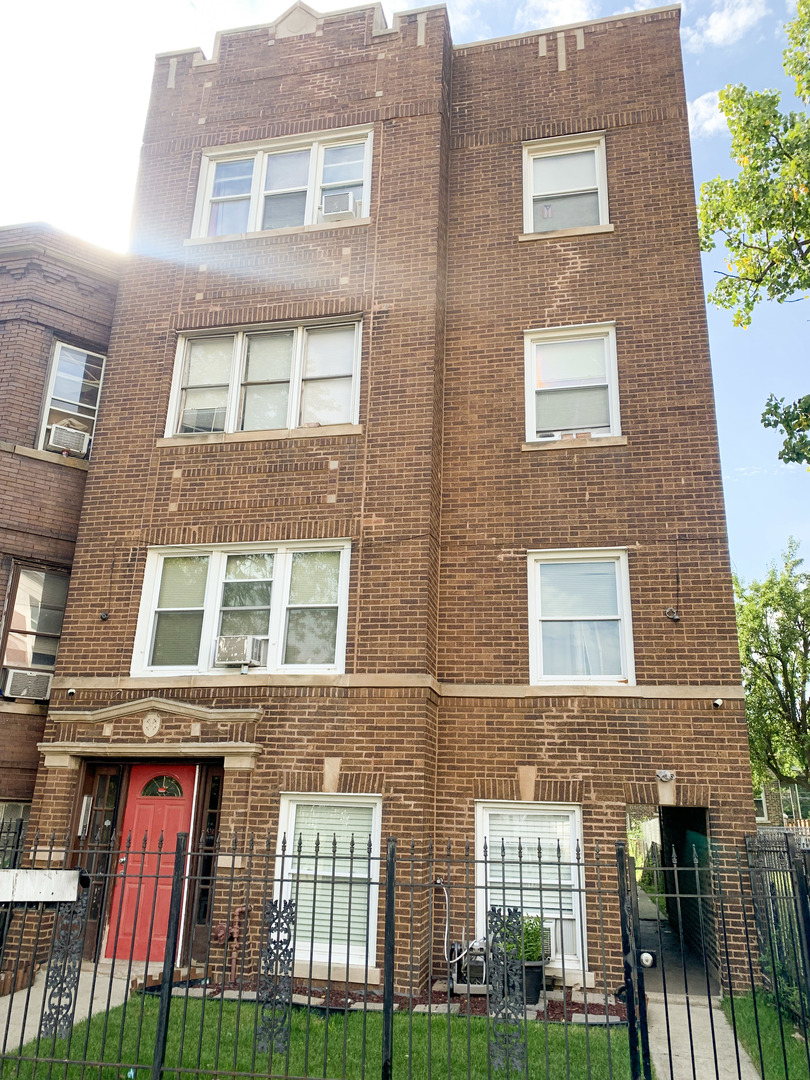 front view of a brick building