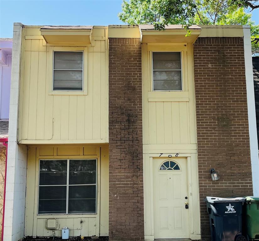 a front view of a house with a window