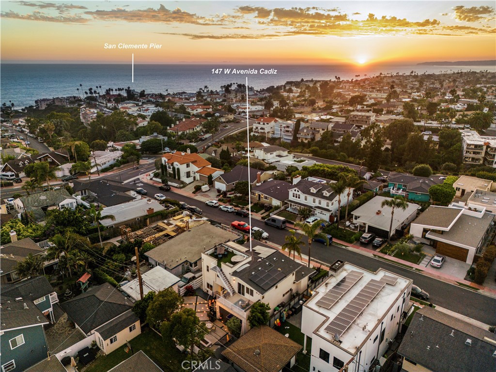 an aerial view of multiple house