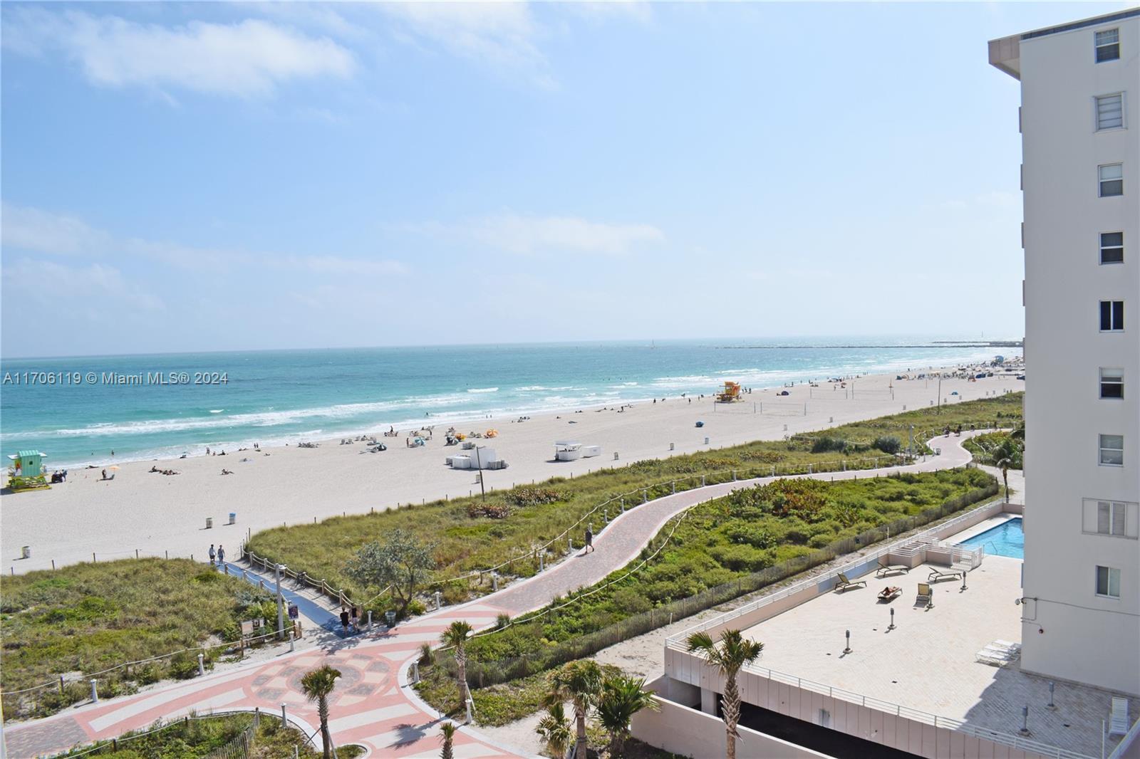 a view of beach and ocean