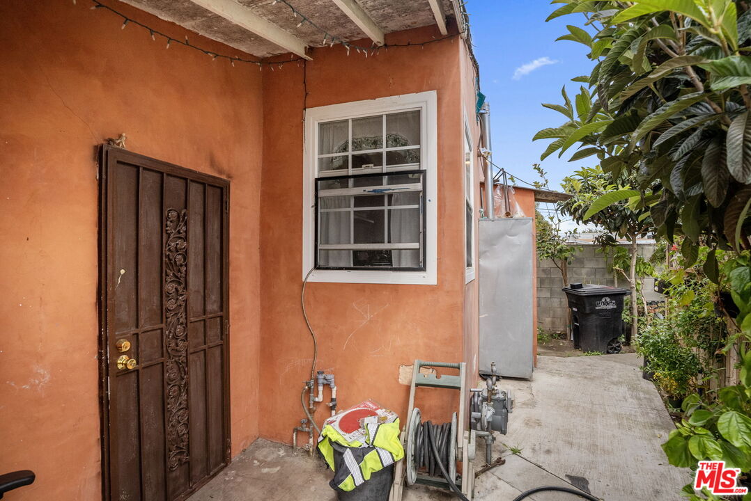 a view of front door of house