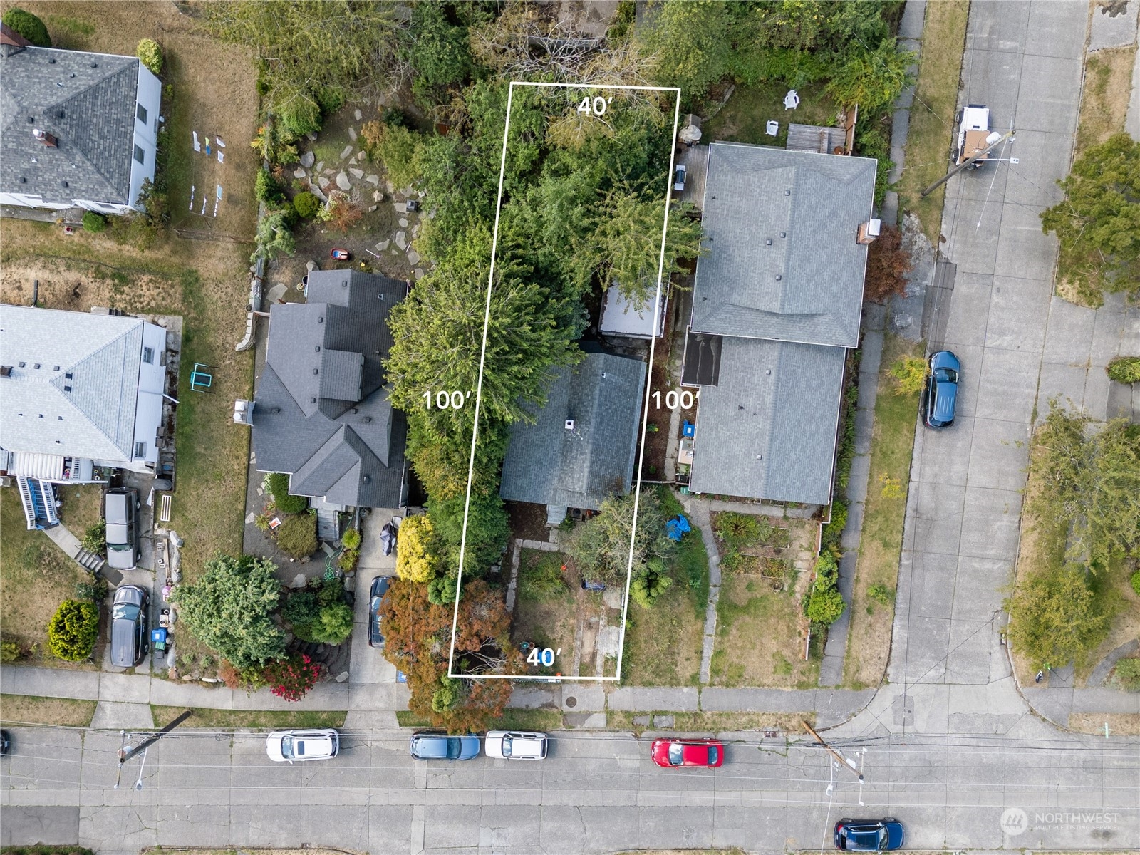 an aerial view of residential houses