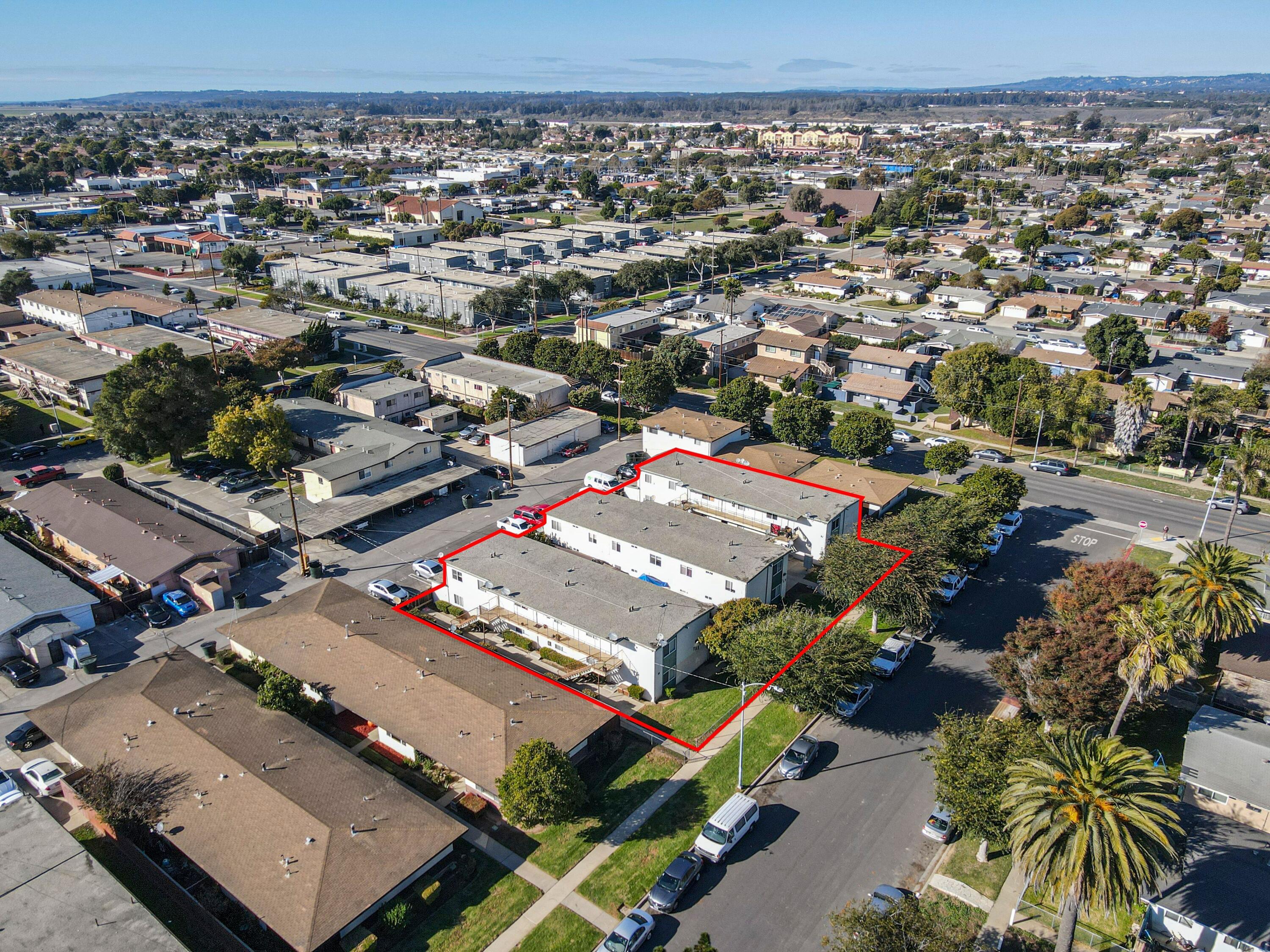 an aerial view of a city