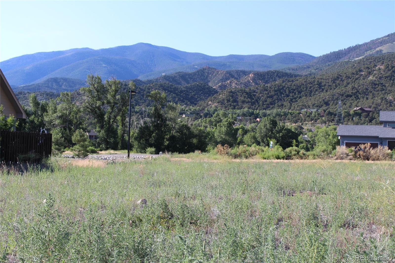 a view of an outdoor space with mountain view