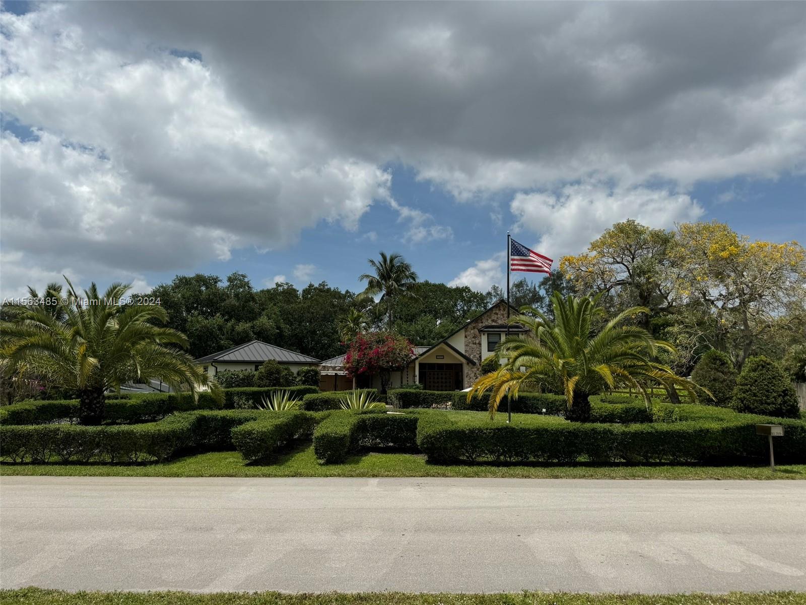 a view of a garden