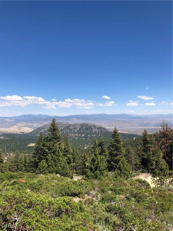 a view of an outdoor space with mountain view