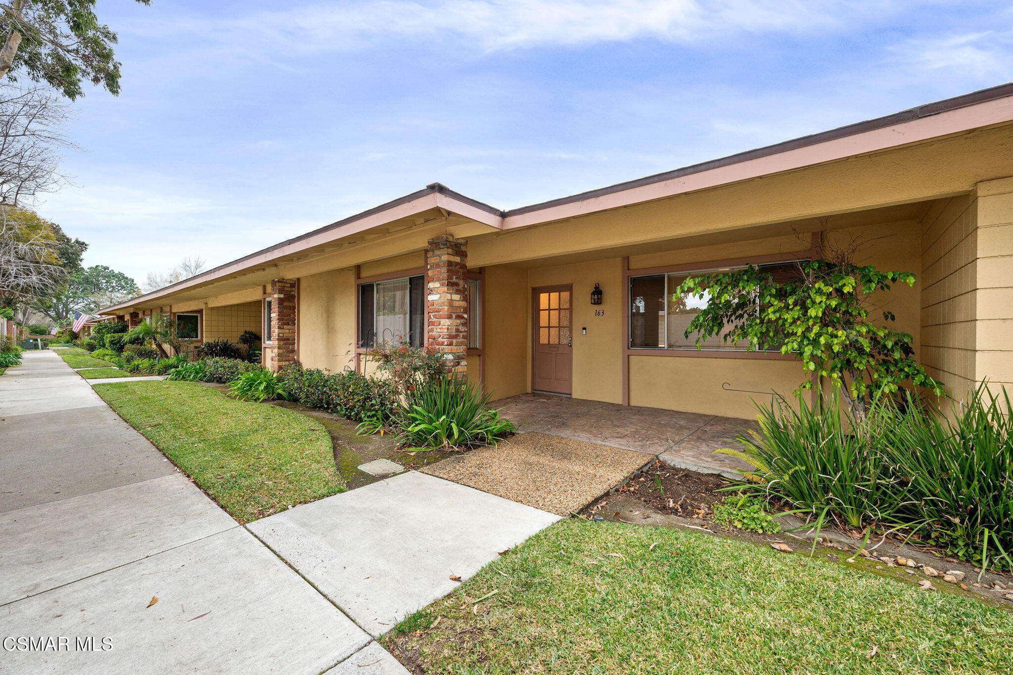 front entrance and patio