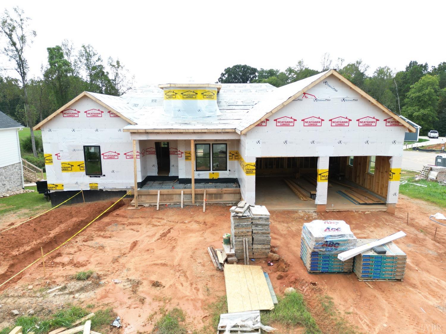 a front view of a house with swimming pool