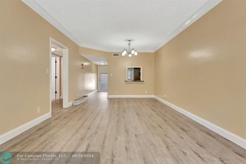 Luxury Vinyl Floor and Crown Molding