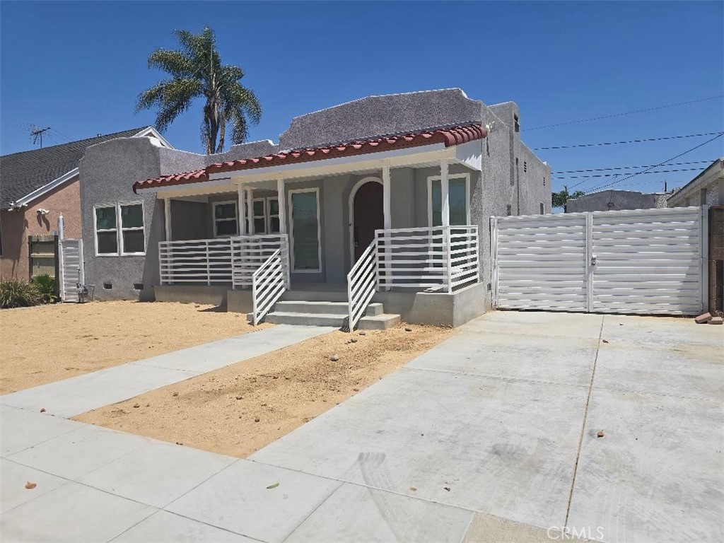 a front view of a house