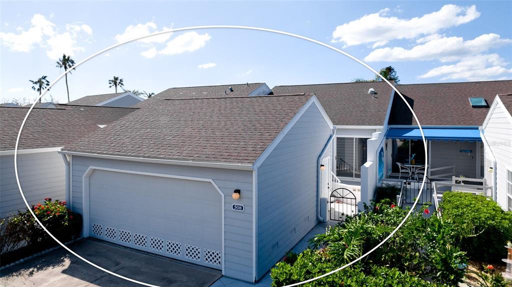 a aerial view of a house