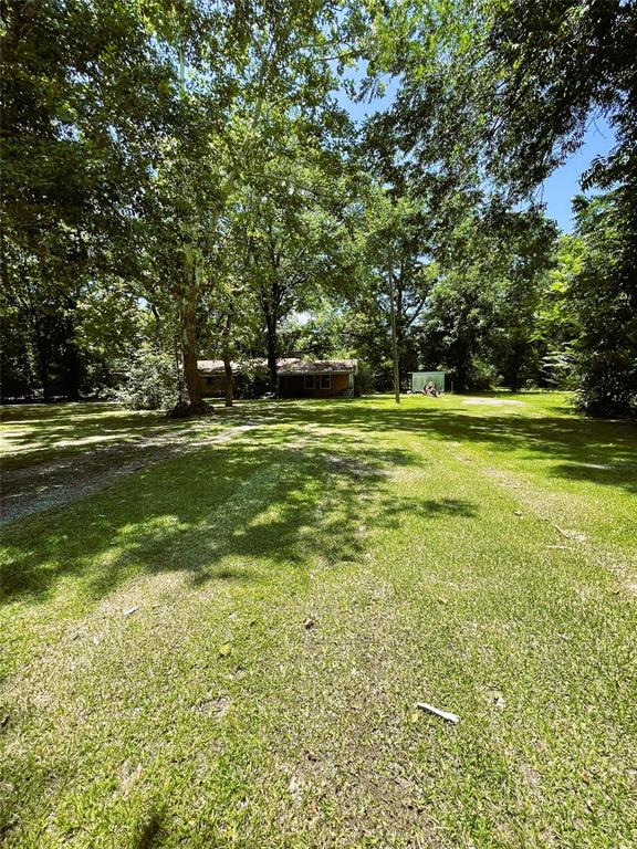 a big yard with lots of green space and trees