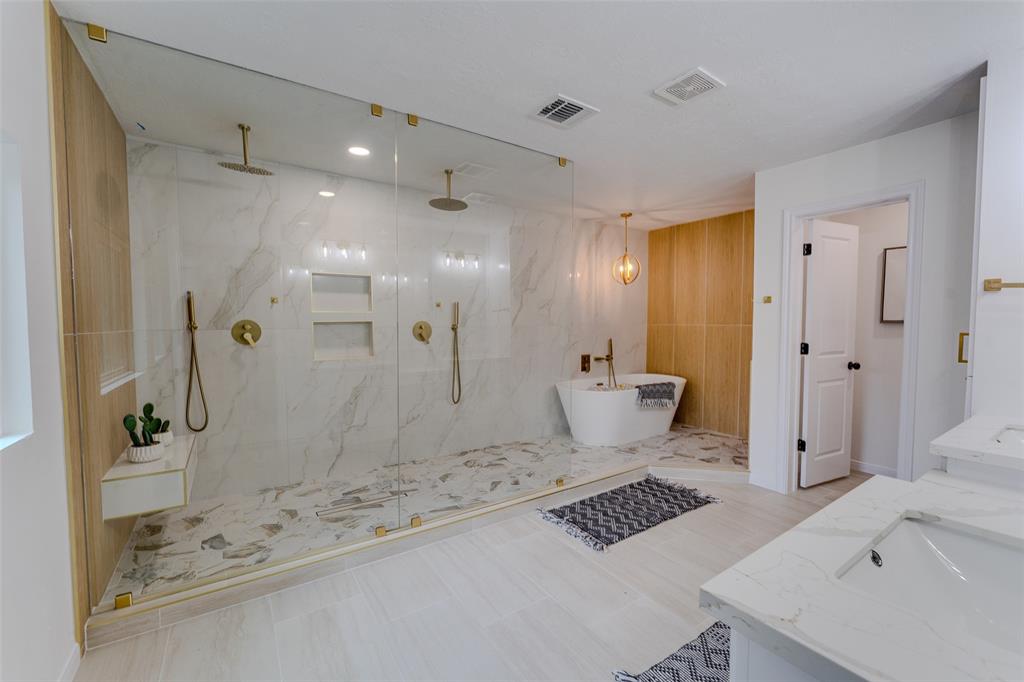 You must see this beautiful designer master bathroom suite!