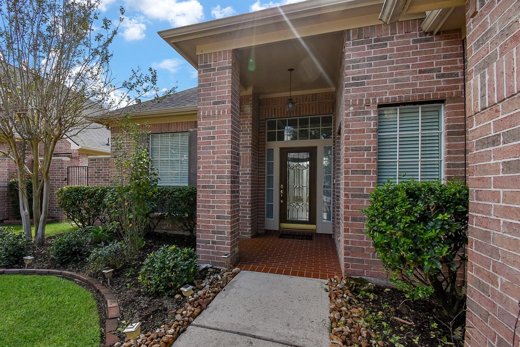 Charming covered entry.