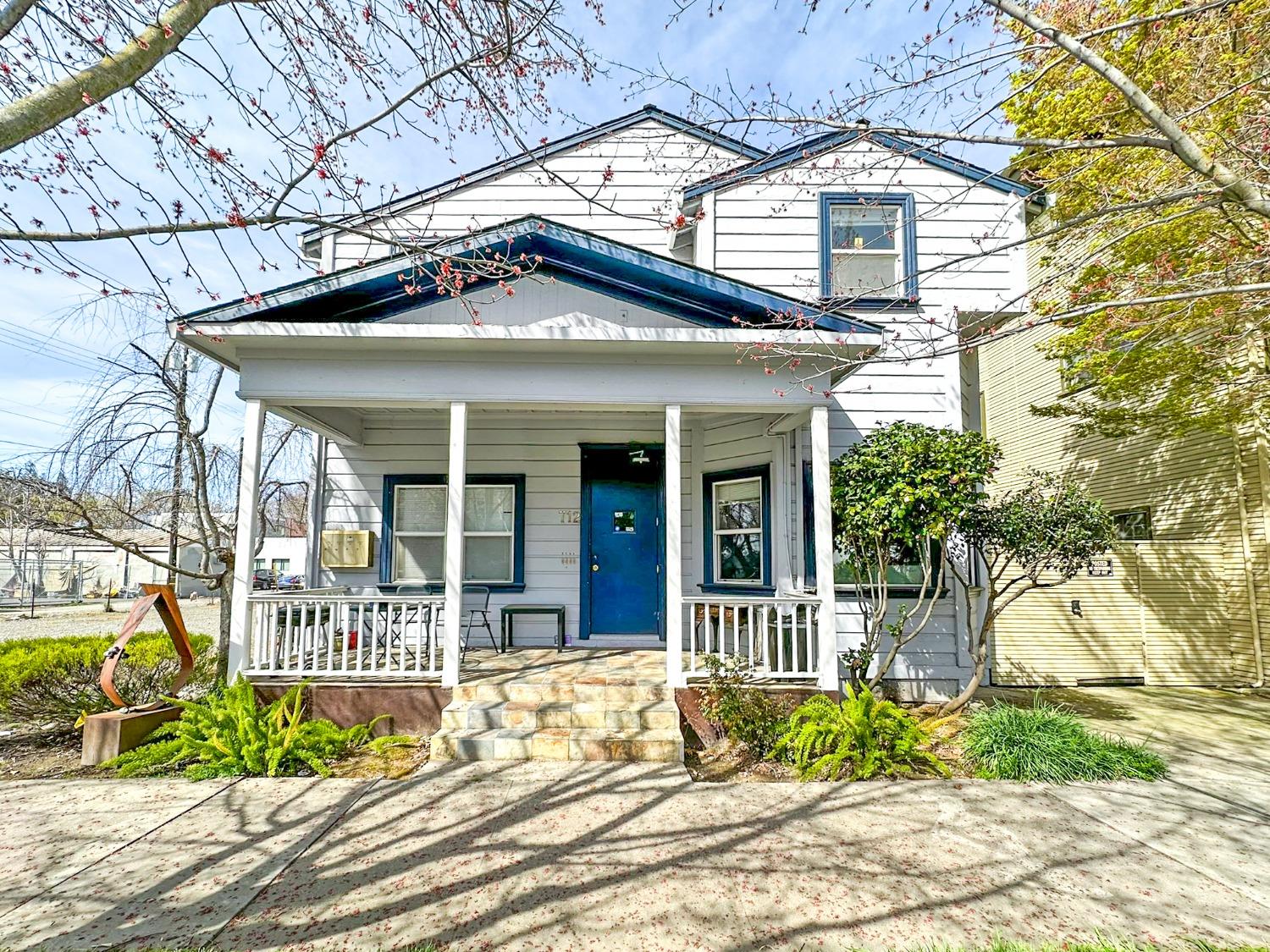 a front view of a house