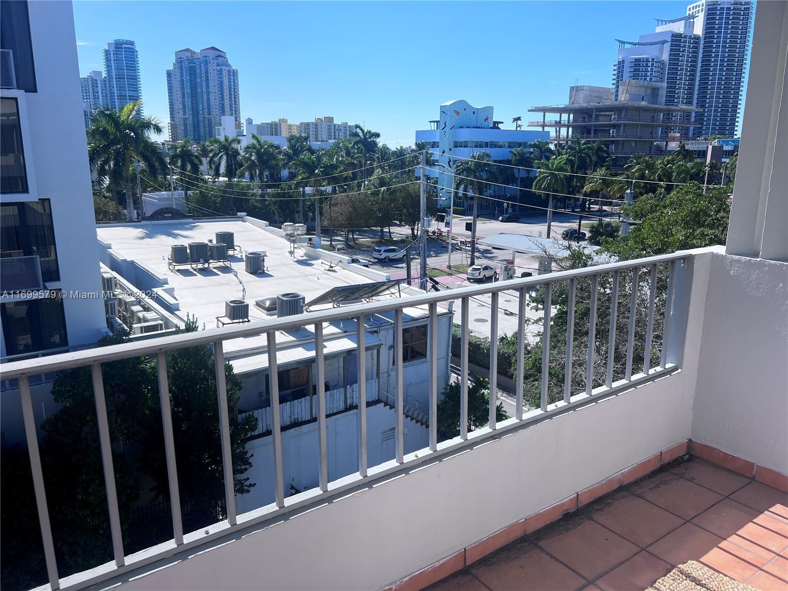 a view of city from balcony