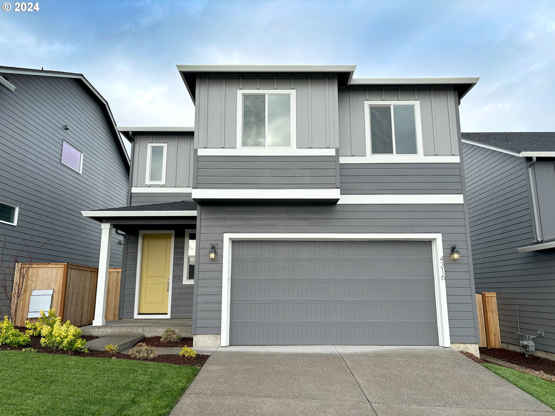 a front view of a house