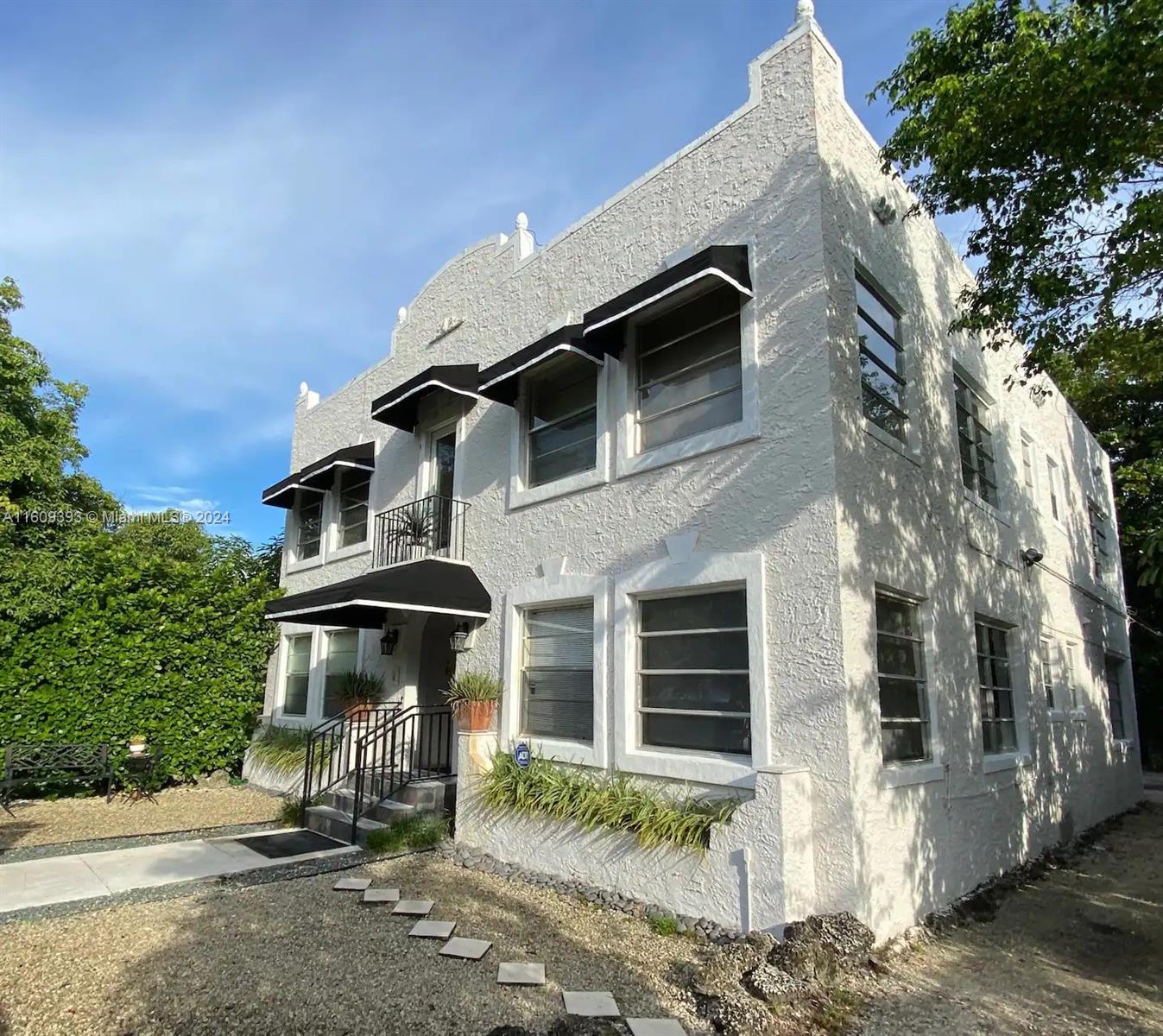 a front view of a house