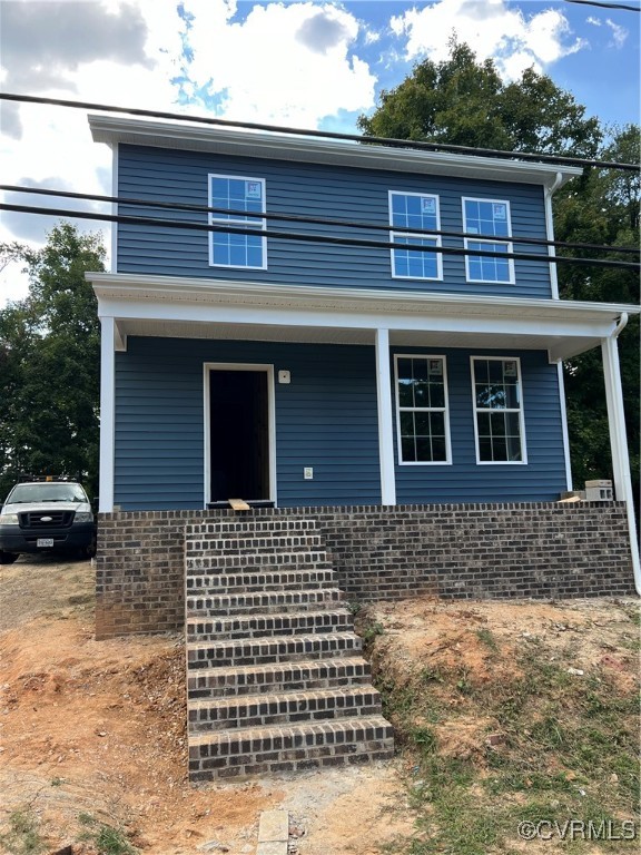 a front view of a house