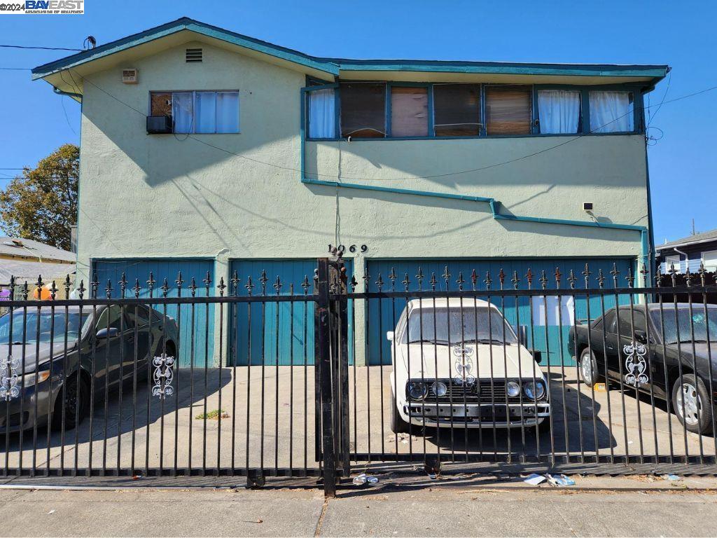 a front view of a house with balcony