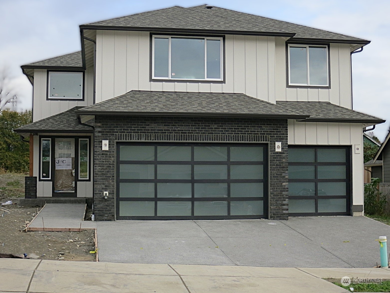 a front view of a house