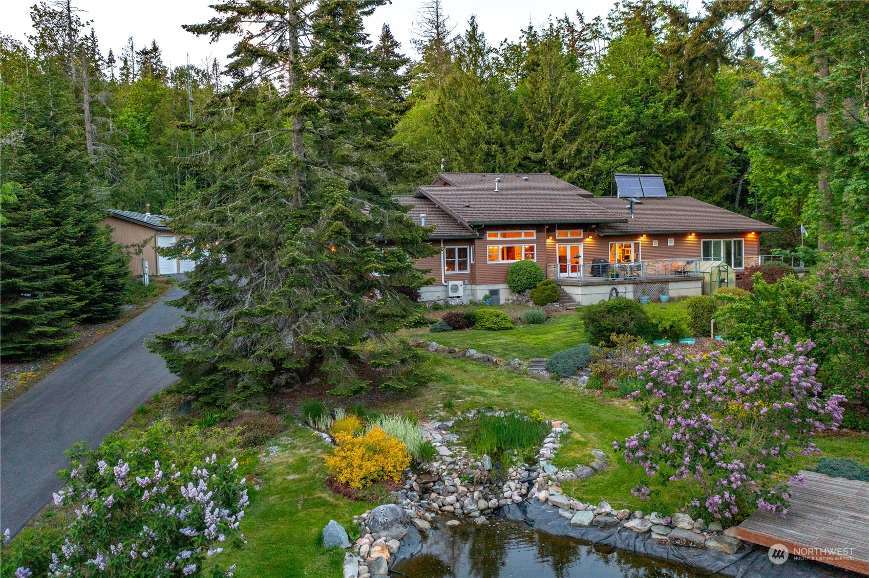 a aerial view of a house