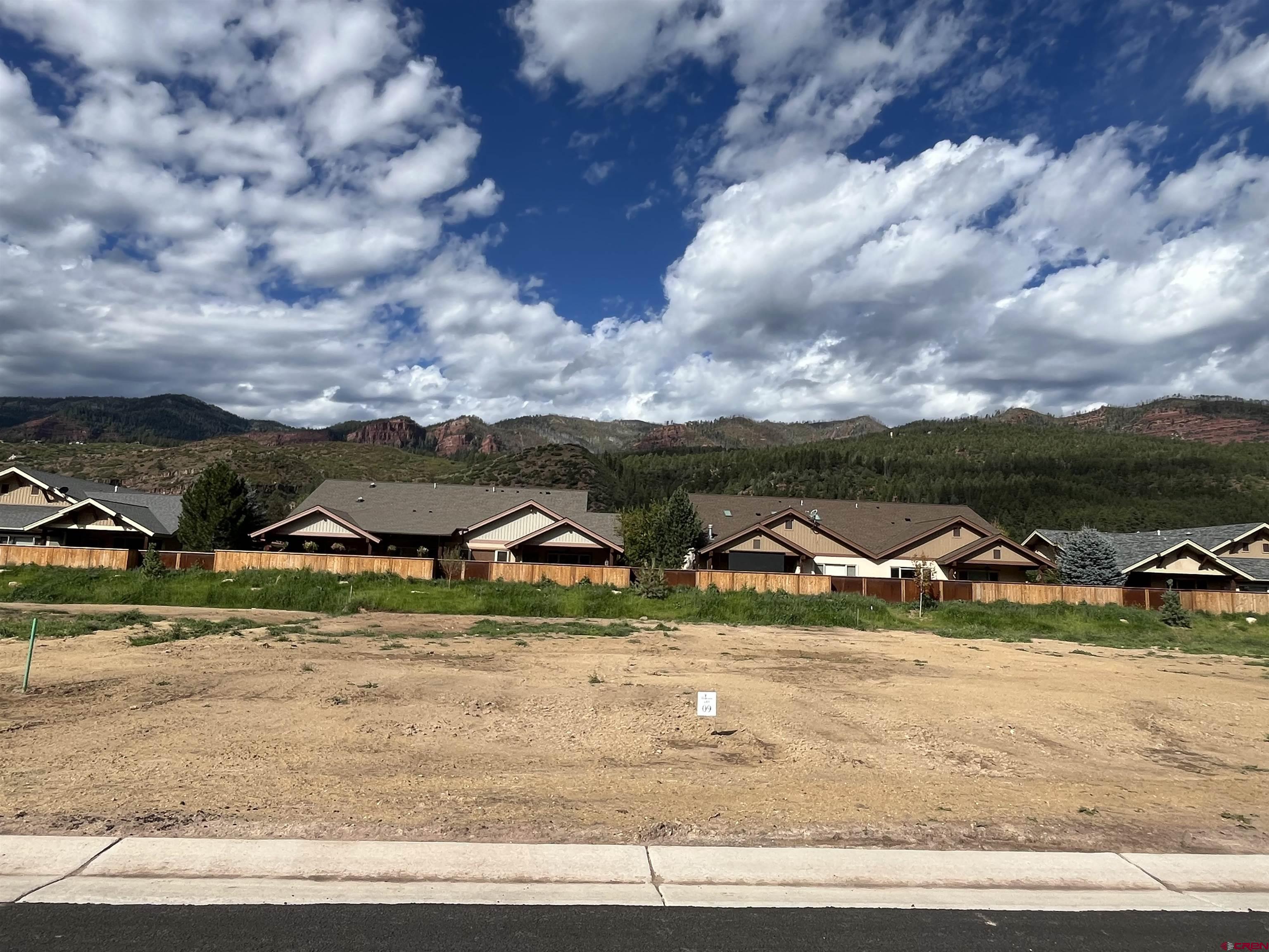 a view of a town with houses