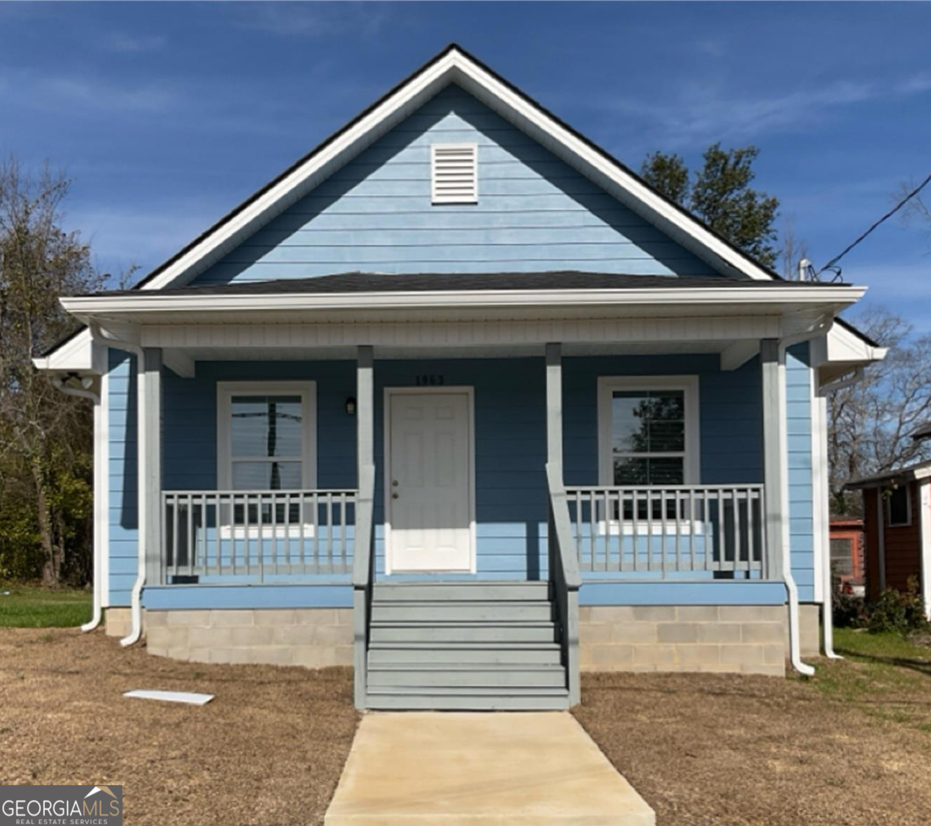 a front view of a house