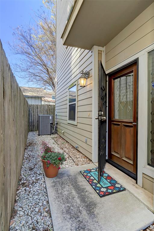 a view of porch with seating space