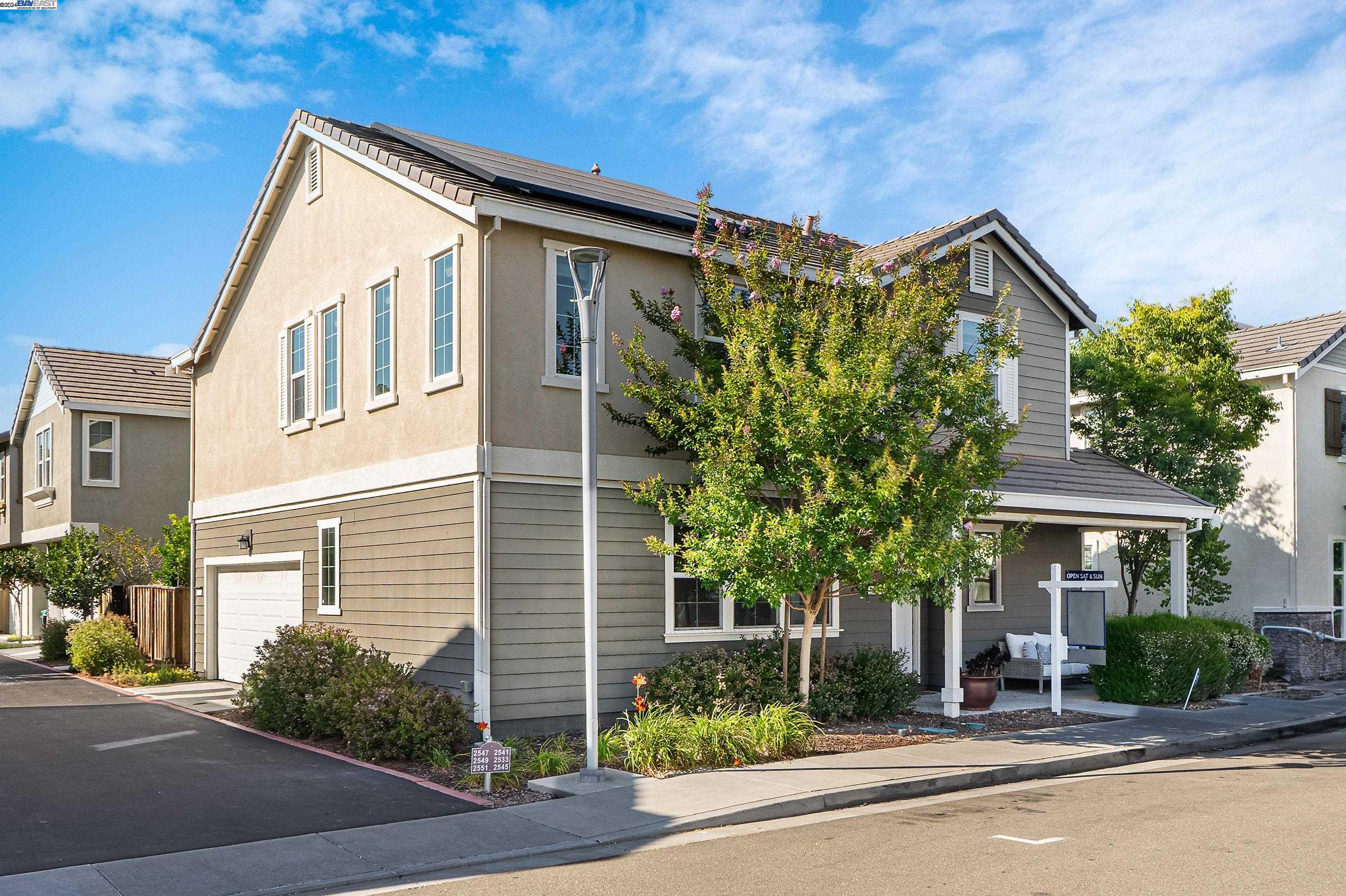 a house view with a outdoor space