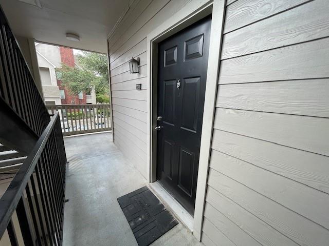 a view of front door