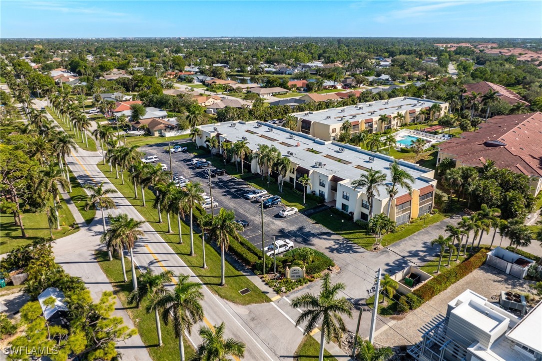 an aerial view of multiple house