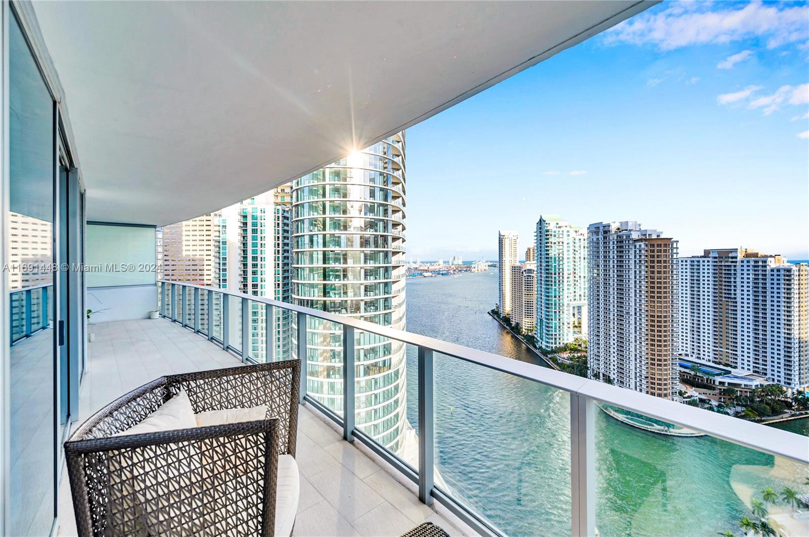 a view of balcony with city view